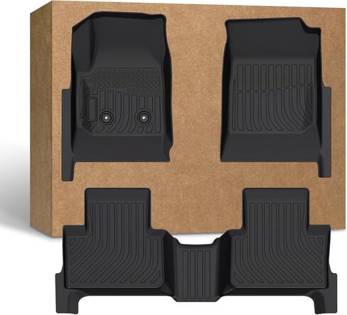 Floor Mats for Chevrolet Chevy Colorado Crew Cab 2015-2022 and for GMC Canyon Crew Cab 2015-2022, TPE Waterproof Non-Slip All Weather Protection Custom in Saudi Arabia