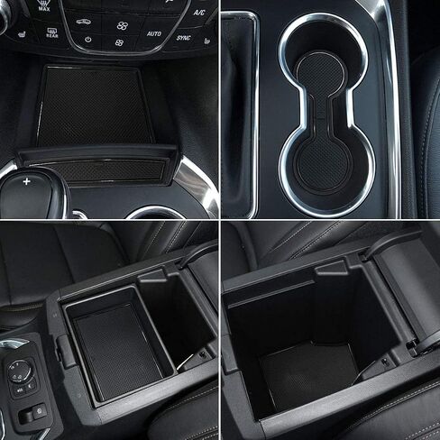 الحصير Auovo Anti Dust Door لإكسسوارات Chevy Traverse 2023 2022 2021 2020 2019 2018 Custom Custom Cust Cup Center Cenole Liners 28pcs/set (Red ، محدث) in Saudi Arabia