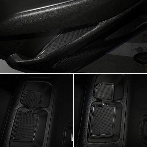 الحصير Auovo Anti Dust Door لإكسسوارات Chevy Traverse 2023 2022 2021 2020 2019 2018 Custom Custom Cust Cup Center Cenole Liners 28pcs/set (Red ، محدث) in Saudi Arabia