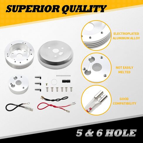 5 & 6 Hole Billet Steering Wheel Hub Adapter A01-56P in Saudi Arabia