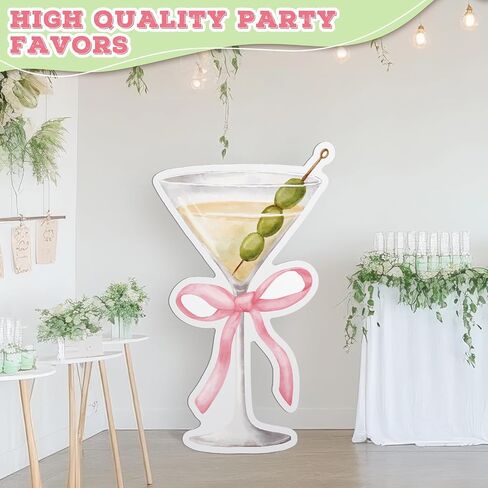 زخارف الحزب الأقدم في Tini Backdrop Espresso Martini Bow Backdrop Coquette Birthdy Party Party Decortations for Women Martini Bar Bachelorette Bridal Supplies in Kuwait