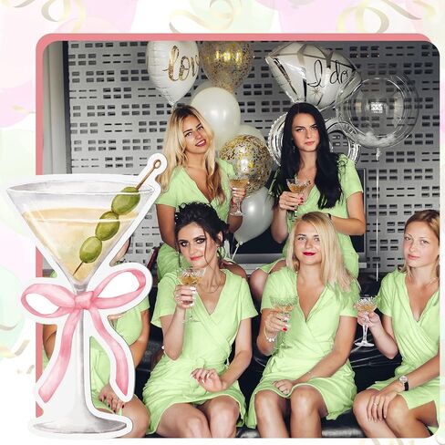 زخارف الحزب الأقدم في Tini Backdrop Espresso Martini Bow Backdrop Coquette Birthdy Party Party Decortations for Women Martini Bar Bachelorette Bridal Supplies in Kuwait