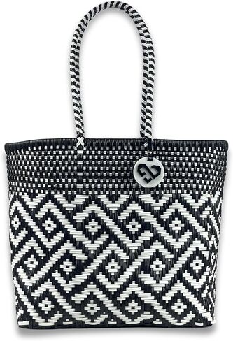 MARIA VICTORIA Handwoven Plastic Mexican Tote Bag Medium For Women in Kuwait