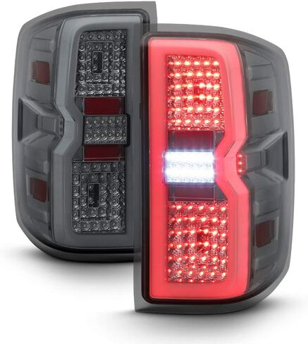 ACANII - For [3D Sequential] 2014-2018 Chevy Silverado LED Tube Tail Lights Brake Lamps SMOKE in Saudi Arabia