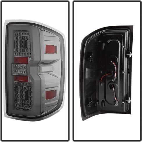 ACANII - For [3D Sequential] 2014-2018 Chevy Silverado LED Tube Tail Lights Brake Lamps SMOKE in Saudi Arabia