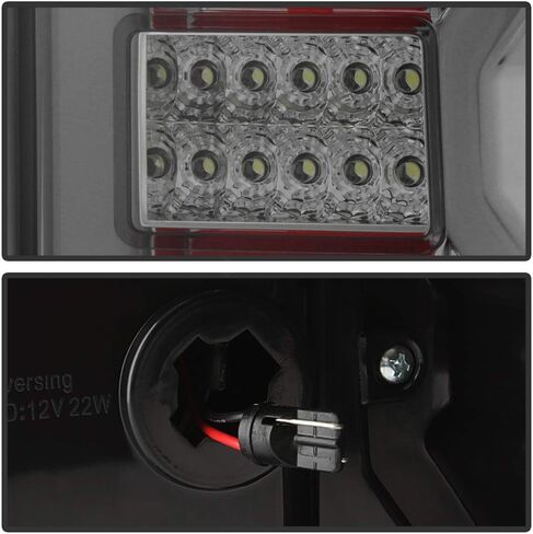 ACANII - For [3D Sequential] 2014-2018 Chevy Silverado LED Tube Tail Lights Brake Lamps SMOKE in Saudi Arabia