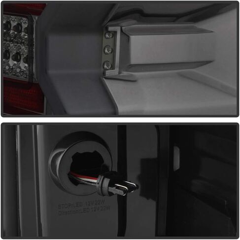 ACANII - For [3D Sequential] 2014-2018 Chevy Silverado LED Tube Tail Lights Brake Lamps SMOKE in Saudi Arabia