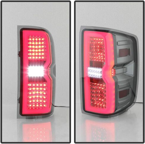 ACANII - For [3D Sequential] 2014-2018 Chevy Silverado LED Tube Tail Lights Brake Lamps SMOKE in Saudi Arabia
