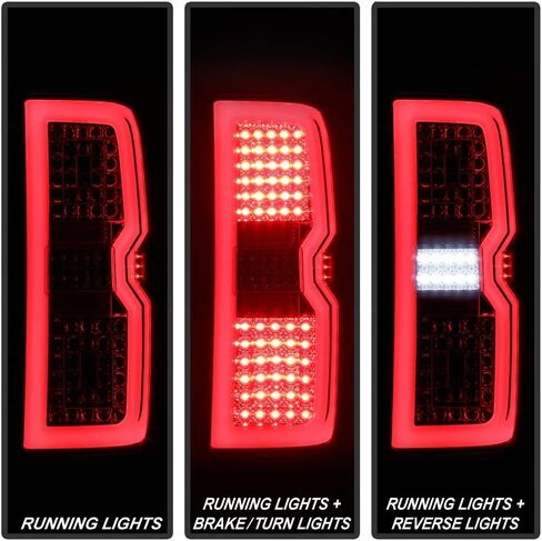 ACANII - For [3D Sequential] 2014-2018 Chevy Silverado LED Tube Tail Lights Brake Lamps SMOKE in Saudi Arabia