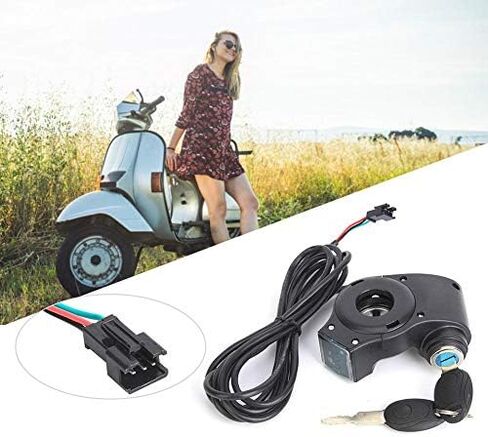 Aynefy Motorcycle Throttle Lock, Electric Scooter Throttle Otorcycle Throttle Lock Thumb Throttle Led Digital Voltage Display Battery Voltage Switch Power with Key Lock in Saudi Arabia