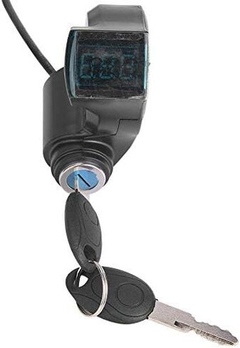 Aynefy Motorcycle Throttle Lock, Electric Scooter Throttle Otorcycle Throttle Lock Thumb Throttle Led Digital Voltage Display Battery Voltage Switch Power with Key Lock in Saudi Arabia