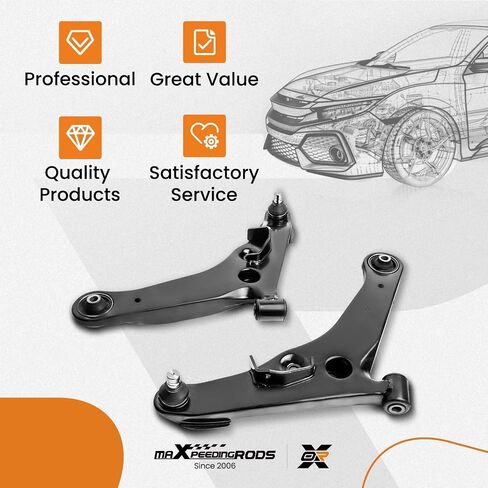 maXpeedingrods 2Pcs Front Lower Control Arm w/Ball Joint for Mitsubishi Outlander 2003 2004 2005 2006, RK620546 RK620547 in Saudi Arabia