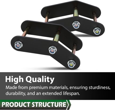 GRAND ORANGE 2" Shackle Relocation Lift Kit, Front and Rear, Compatible with Jeep Wrangler YJ 4WD 2WD 1987-1995, 4Pcs Black 2 Inch Shackle Leveling Lift Kit in Saudi Arabia