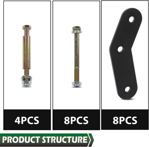 GRAND ORANGE 2" Shackle Relocation Lift Kit, Front and Rear, Compatible with Jeep Wrangler YJ 4WD 2WD 1987-1995, 4Pcs Black 2 Inch Shackle Leveling Lift Kit in Saudi Arabia