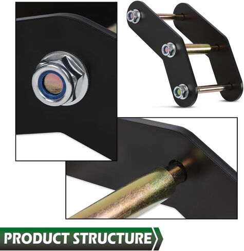 GRAND ORANGE 2" Shackle Relocation Lift Kit, Front and Rear, Compatible with Jeep Wrangler YJ 4WD 2WD 1987-1995, 4Pcs Black 2 Inch Shackle Leveling Lift Kit in Saudi Arabia