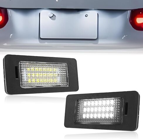 مجموعة مصباح LED لوحة ترخيص LED ، متوافقة مع BMVV 1 Series E82 E88 2007-2012 ، 3 Series E90 E91 2006-2011 ، E92 E93 2007-2012 وما إلى ذلك ، مدعوم من 24-SMD 6000K (2 PCS White) in Saudi Arabia