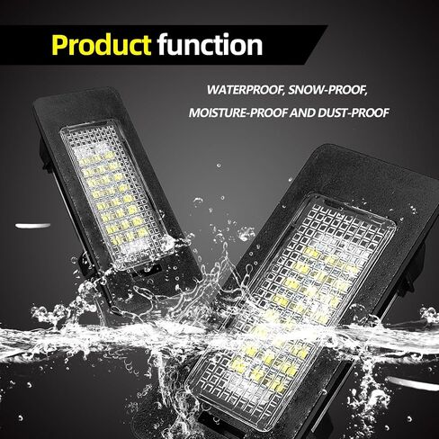 مجموعة مصباح LED لوحة ترخيص LED ، متوافقة مع BMVV 1 Series E82 E88 2007-2012 ، 3 Series E90 E91 2006-2011 ، E92 E93 2007-2012 وما إلى ذلك ، مدعوم من 24-SMD 6000K (2 PCS White) in Saudi Arabia