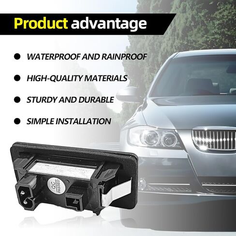 مجموعة مصباح LED لوحة ترخيص LED ، متوافقة مع BMVV 1 Series E82 E88 2007-2012 ، 3 Series E90 E91 2006-2011 ، E92 E93 2007-2012 وما إلى ذلك ، مدعوم من 24-SMD 6000K (2 PCS White) in Saudi Arabia