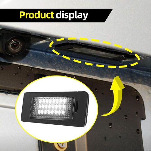 مجموعة مصباح LED لوحة ترخيص LED ، متوافقة مع BMVV 1 Series E82 E88 2007-2012 ، 3 Series E90 E91 2006-2011 ، E92 E93 2007-2012 وما إلى ذلك ، مدعوم من 24-SMD 6000K (2 PCS White) in Saudi Arabia