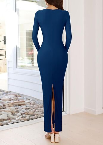 Prettygarden Bodycon Maxi Dress 2025 Fall Floral Long Sleeve Sexy Mesh Cocktail Wedding Dresses Long in Kuwait