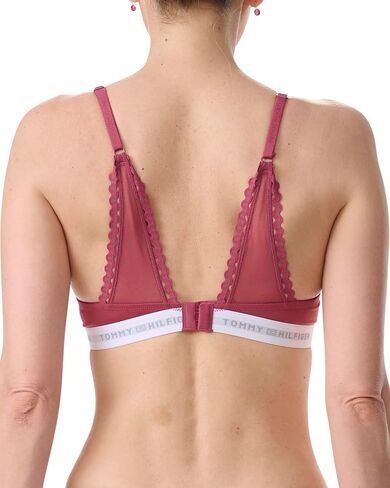 Tommy Hilfiger Women's Mesh Ric-Rac Trim Logoband Push-Up Micro Bra in Kuwait