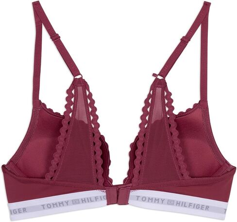Tommy Hilfiger Women's Mesh Ric-Rac Trim Logoband Push-Up Micro Bra in Kuwait