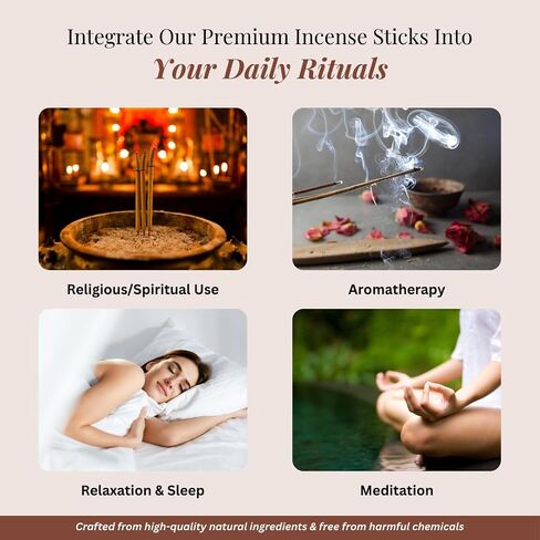 Soul Sticks Premium Percense-حزمة 90 جرام-عصي طويلة الأمد ، وعصي 9 بوصات لتنظيف المنزل والطاقة ، والتأمل ، واليوغا والاسترخاء (7 رئيس الأساقفة) in Saudi Arabia