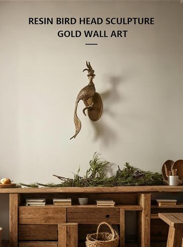 3D Head Wall Mount Samll Ornament, Animal Heads for Wall Art Hanging Sculptures, Small Metal Wall Resin Art Wall Decor Ornament Waterproof Bronzed Resin Decorations for Home (Mouse) in Saudi Arabia