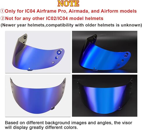Icon Airflite Ic-04 Visor Motorcycle Helmet Tinted Visor Face Shield Replacement for Ic04 (Photochromic) in Kuwait