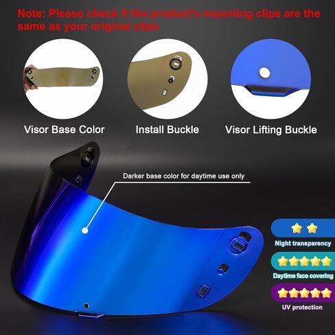 Icon Airflite Ic-04 Visor Motorcycle Helmet Tinted Visor Face Shield Replacement for Ic04 (Photochromic) in Kuwait