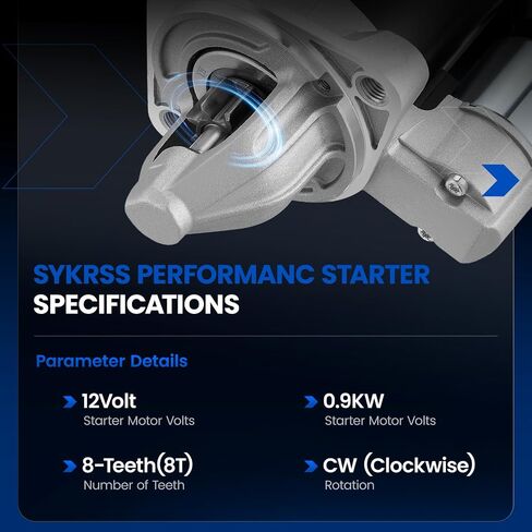 19050 New Starter Motor Compatible with Hyundai Veloster 1.6L L4 2012-2013, 12V 0.9KM 8-Teeth Starter Compatible with Kia Rio Soul, Fit for 361002B100 361002B102 30054 361002B020, Rotation: CW in Saudi Arabia