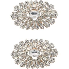 2Pcs Fashion Women's Rhinestone Shoe Clips Decorative Shoes Hat Dress Accessories