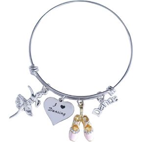Dance Bracelet for Girls Gifts Teen Women Teenager Ballet Teacher Birthday Presents Dance Charm Dancer Bracelet