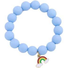 Caiyao Colorful Beaded Bracelet for Girls Rainbow Sunflower Heart Meteor Kylin Pendant Bracelet Cute Cartoon Charm Bracelet