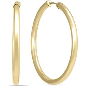 15MM - 50MM 14K Yellow Gold Filled Endless Hoop Earrings (3mm Gauge)
