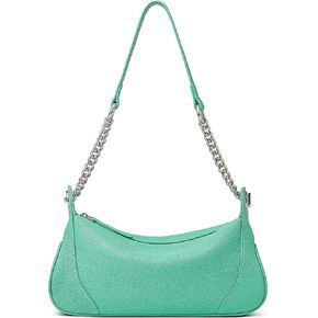 DORIS&JACKY Leather Shoulder Bag For Women Small Designer Goatskin Clutch Purse With Chain Strap