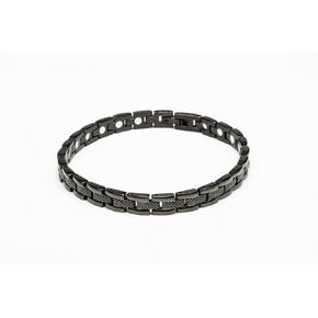 Thin Black Stainless Steel Magnetic Bracelet (8.5")
