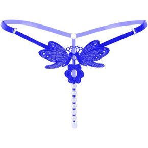 SLITHICE Women Sexy Panties Y-Back G string with Butterfly Pattern Center