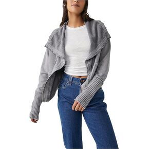 Free People Women's Hazel Cardigan, Metal Stiletto, X-Small