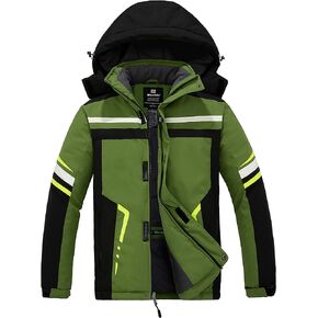 Wantdo Men's Windproof Snowboarding Jacket Mountain Waterproof Ski Jacket Warm Winter Snow Coat