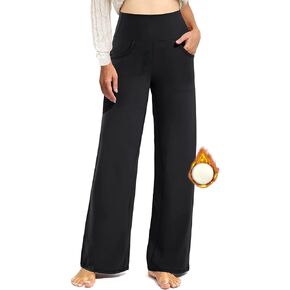 Paintcolors Women's Fleece Lined Joggers Pants Winter Warm Athletic Sweatpants Thermal Pants with Pockets Hiking Running Yoga in Kuwait