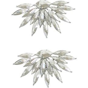 MLAVXCC 2Pcs Creative Shoes Dress Hat Accessories Fashion Rhinestones Crystal Shoe Clips for Wedding Party