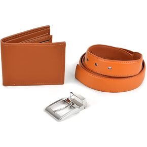 Umo Lorenzo Wallet Gift Set, Brown Belt, Leather Bi-Fold Wallet, Boxed Set, Great Birthday Gift