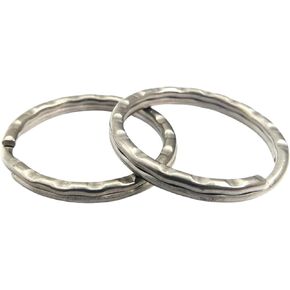 RISON-Titanium Keyring Dia 16/19/21/24/25mm Key Ring for Home Car Key Attachment key ring flat wreath Key Pendant Pack of 2