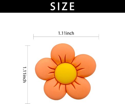 32Pcs Flower Shoe Charms 8 Colors Resin Floral Croc Charms Cute Summer Shoe Decoration Charms for Girls Teens Women Sandals Shoe Accessories Birthday Party Gift, Resin, crystal in Kuwait