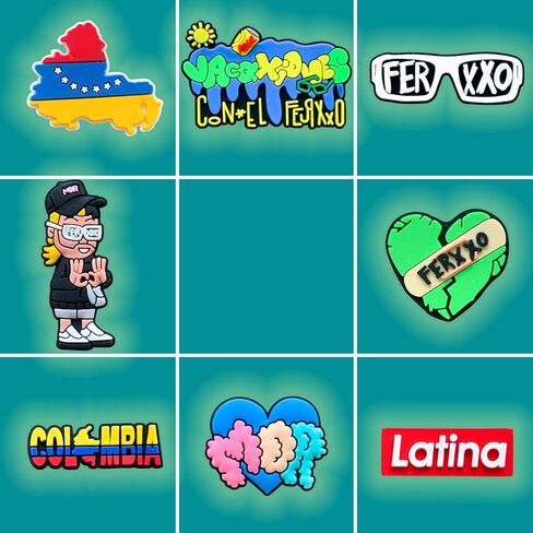 15Pcs Singer Charms for Teen Adults, Latina Rapper Singer Shoe Charms for Clogs Sandals Decoration in Kuwait