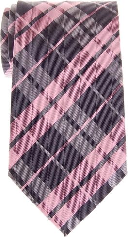 Retreez Preppy Plaid Check Woven Microfiber 3.15" Men's Tie - Various Color in Saudi Arabia