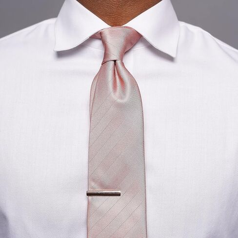 ربطة عنق عصرية للرجال من Tie Bar، لون سادة، نذر متعرج، 3 × 58 بوصة in Kuwait