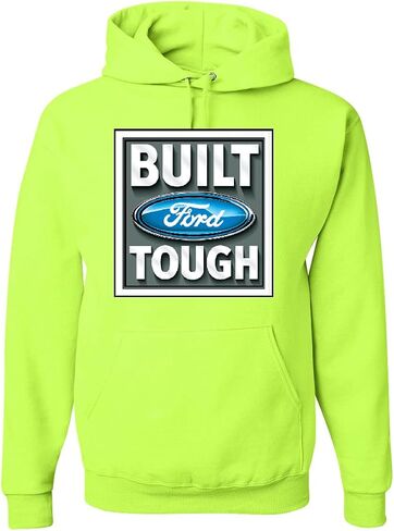 سويت شيرت بغطاء للرأس برسوم جرافيكية للجنسين من Wild Bobby Build Ford Tough Logo Cars and Trucks in Kuwait