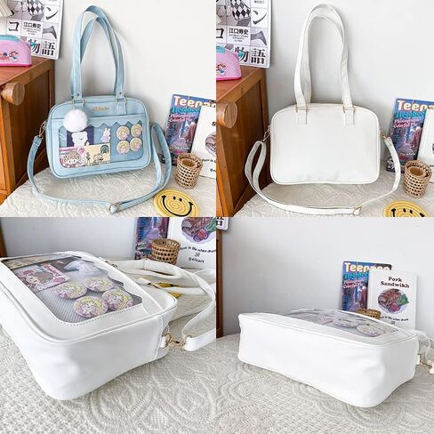Lolita ITA Bag with Insert Pin Display,Anime Cosplay Shoulder Bag,Women Crossbody Bag,PU Leather Kawaii Purse in Saudi Arabia